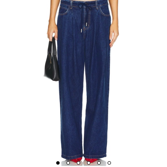 Slouched Tie Up Jeans - Picture 1 of 5